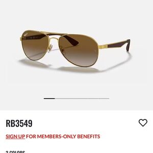 Ray-Ban Gold Aviator Sunglasses